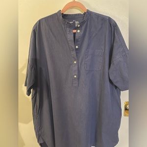 MUJI Geometric Tunic. Blue - size M/L.
